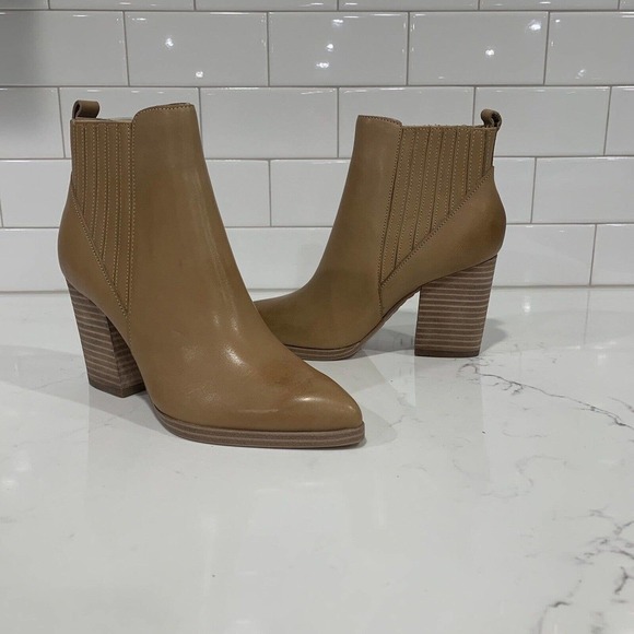 Marc Fisher | Bootie Alva Tan Leather Ankle Pointed Toe NEW - Picture 8 of 8